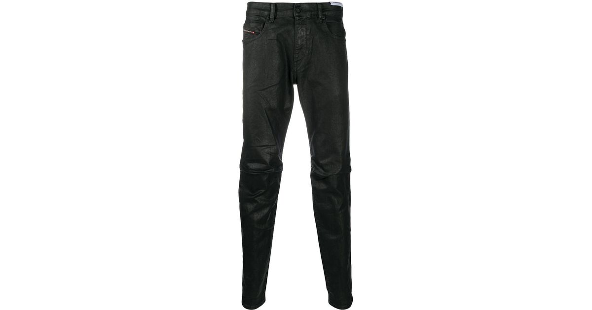 DIESEL Gewachste Skinny-Jeans in Schwarz für Herren | Lyst DE
