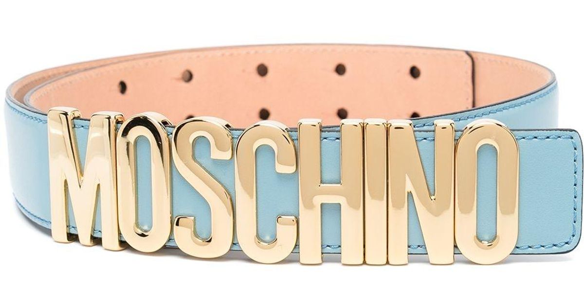 blue moschino belt