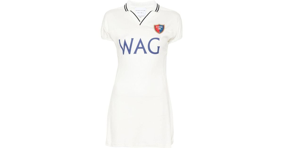 Poster Girl Wag Football Shirt Dress in White | Lyst