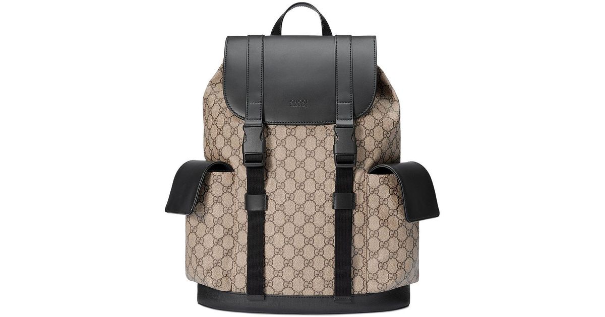 Gucci Soft GG Supreme Backpack in Brown for Men | Lyst