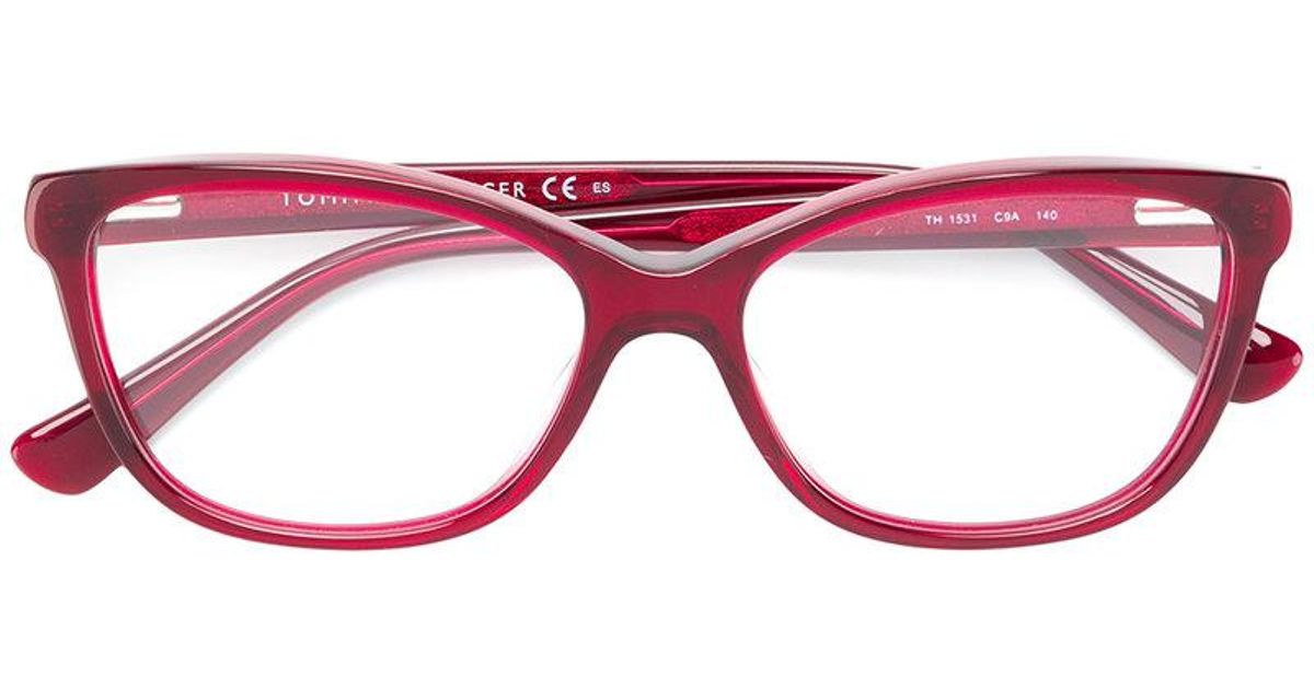 tommy hilfiger glasses red