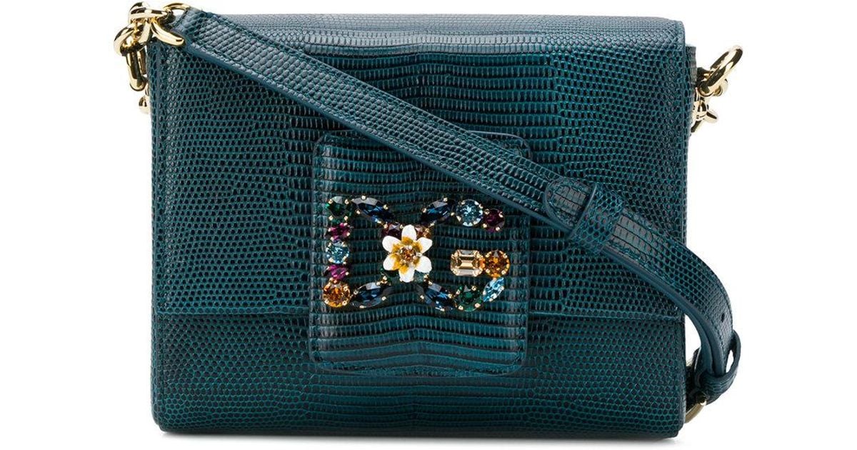 Dolce & Gabbana Leather Mini Dg Millennials Shoulder Bag in Green 