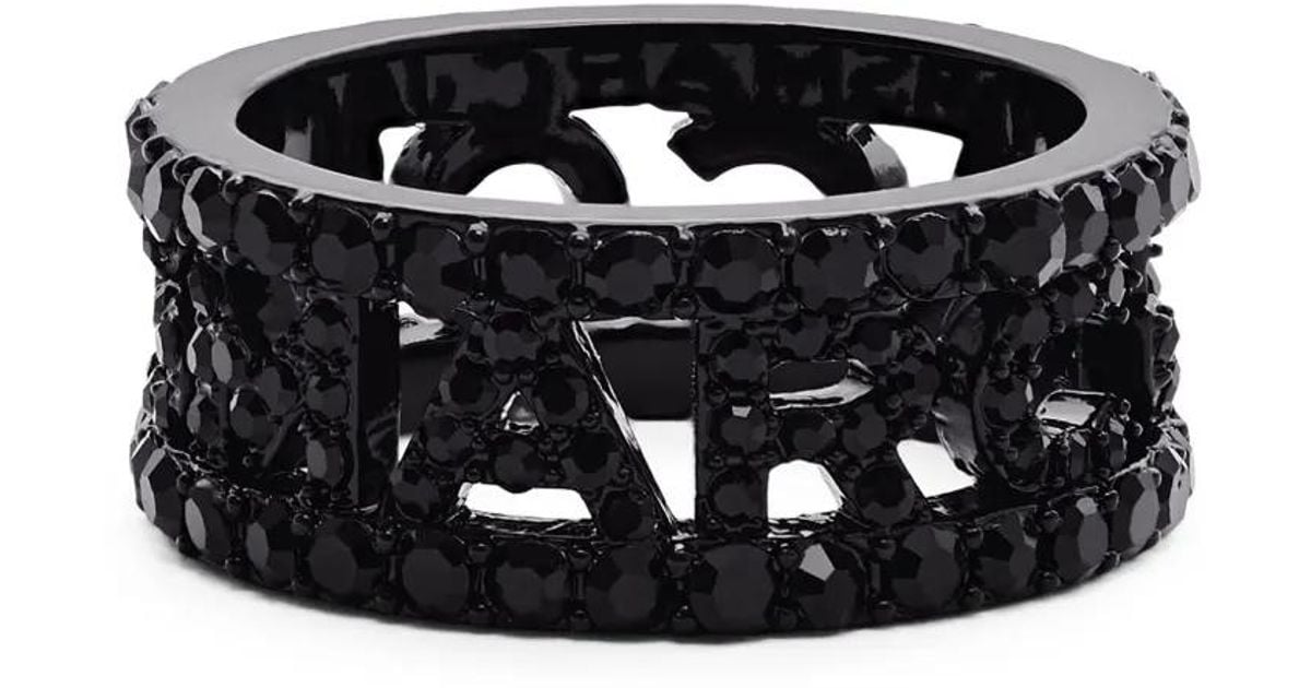 Marc Jacobs ザ モノグラム パヴェ リング ブラック | Lyst
