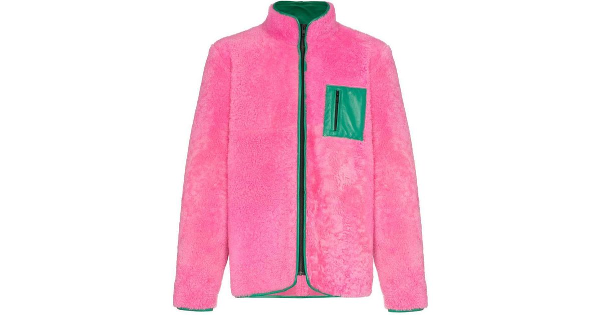 Ashley Williams Alice Fleece Jacket in Pink for Men - Lyst