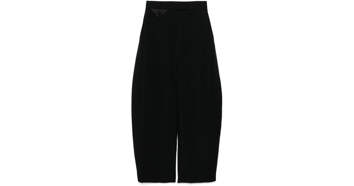 人気★RECTO★HIGH-RISE CURVED LEGS WOOL PANTS★ウール パンツ RECTO. High-Rise Wool Pants in Black | Lyst Australia
