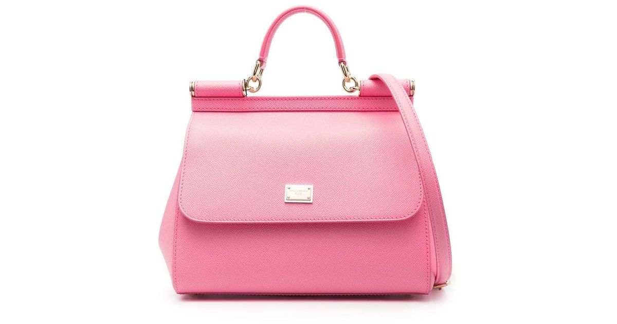 Dolce & Gabbana Medium Sicily Shoulder Bag in Pink | Lyst