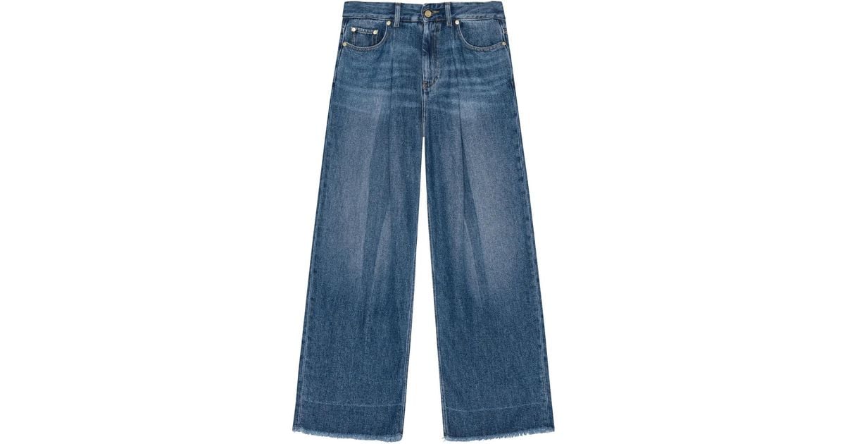 Ganni Wide Jeans in Blue | Lyst