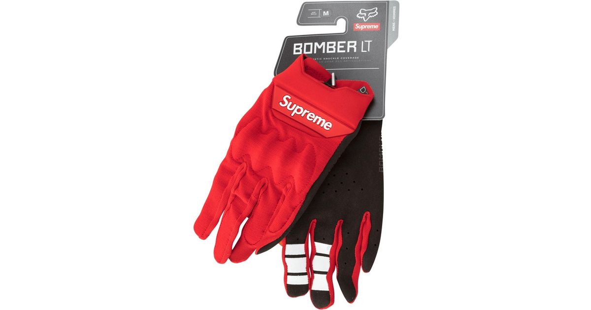 Supreme X Fox Racing Bomber Gloves in Red for Men - Lyst