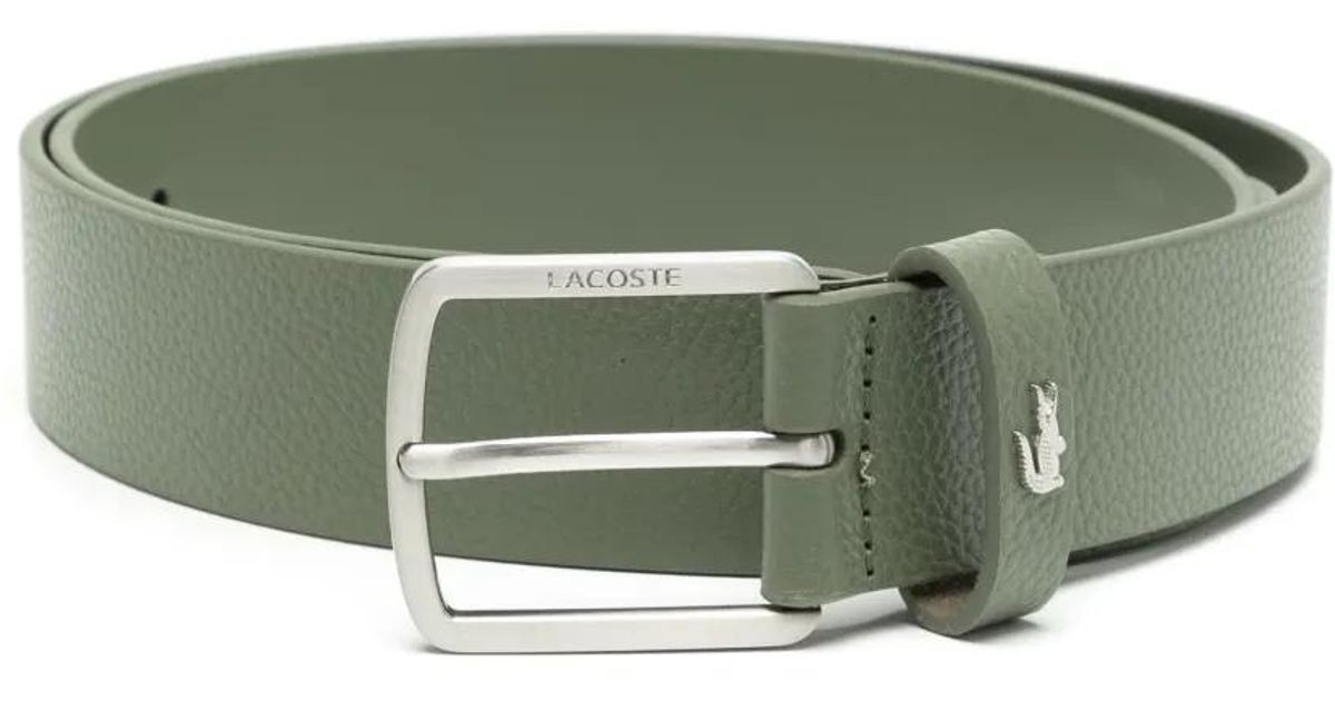 Lacoste Green Leather Belt – Silver Logo Buckle Reversible Leather Belt - Belts - New In 2026 | Lacoste main image 3