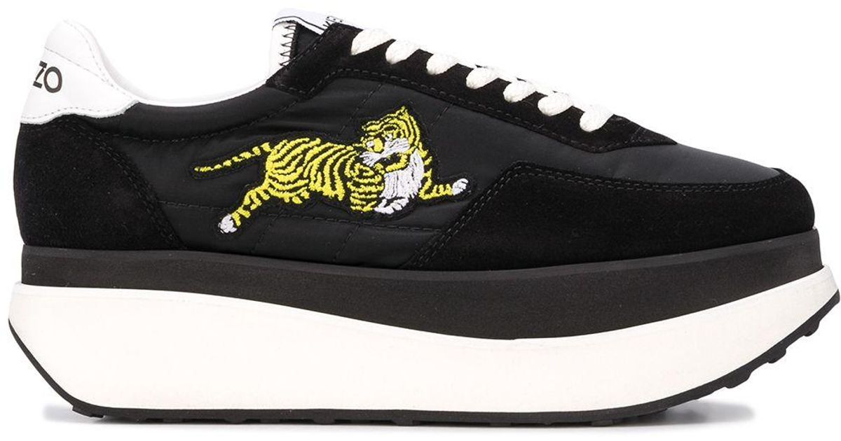 KENZO Move Platform Trainers in Black | Lyst