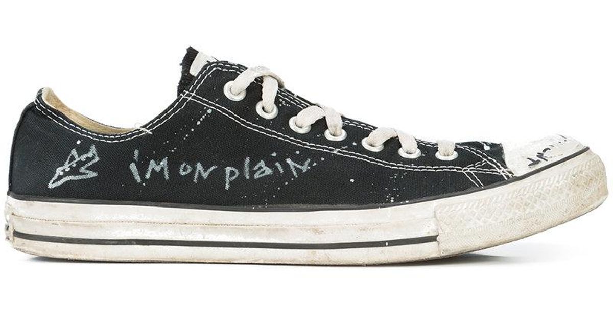 painted black converse