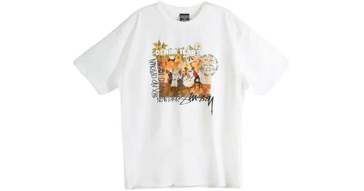 Stussy X Denim Tears Annie Lee Printed T-Shirt in White for Men 