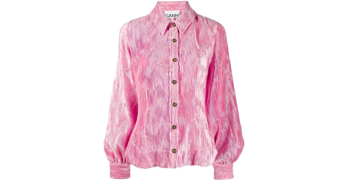 Ganni pleated satin online