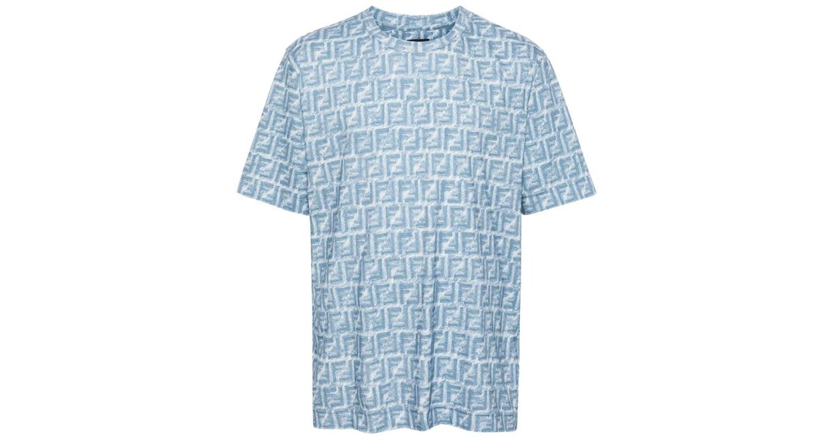 Tシャツ・カットソー FENDI Men T-shirt Blue 1 FAF747AU8T F13IZ FENDI: T-shirt men - Blue | Fendi t-shirt FAF747AU8T online