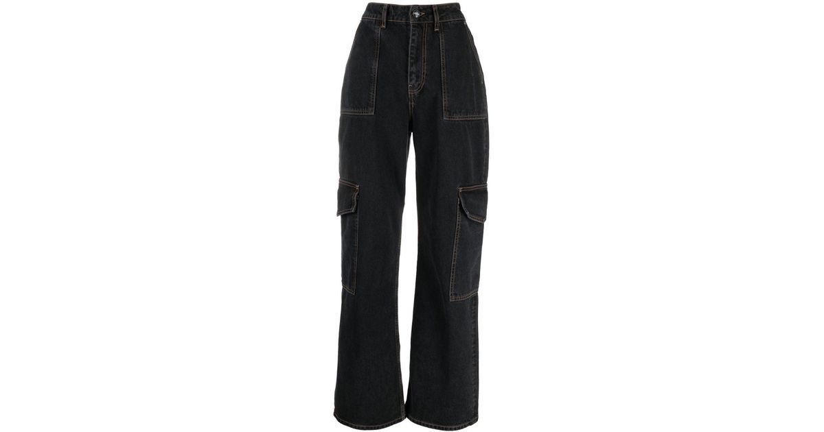 値下げ‼️ganni wide-leg cargo jeans-
