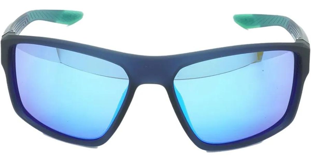 Nike Brazen Fury Rectangle-Frame Sunglasses in Blue for Men | Lyst