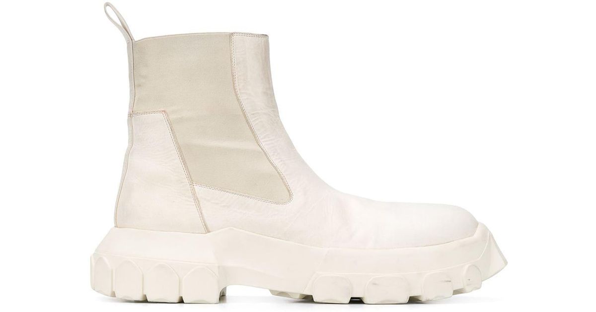 Rick Owens Leather Bozo Tractor Beetle Boots for Men | Lyst