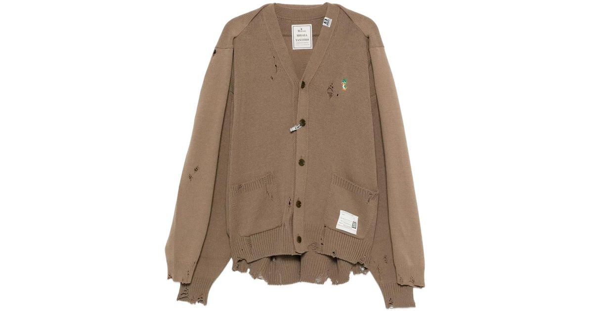 メンズ Maison Mihara Yasuhiro ショール カーディガン ブラウン | Lyst