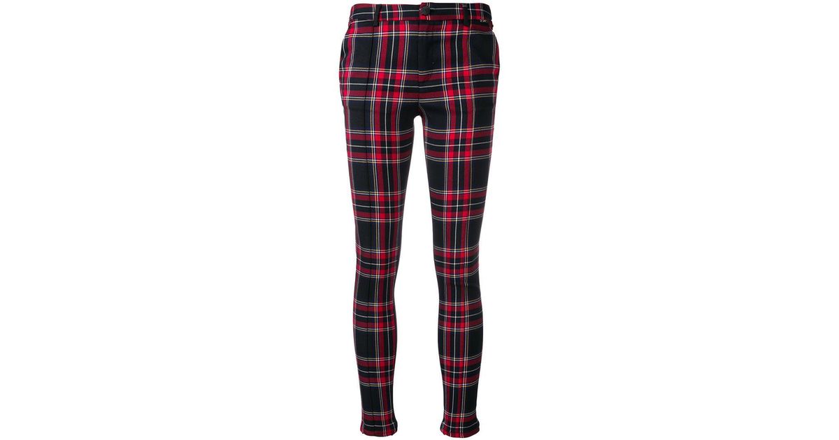 tartan skinny trousers
