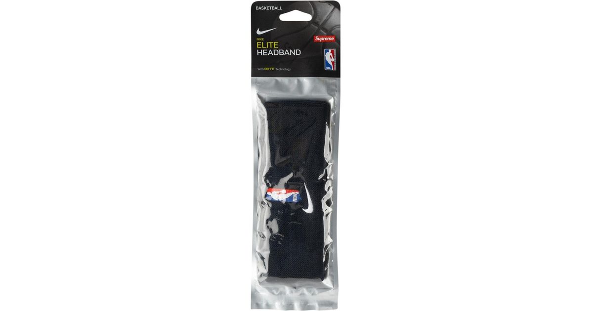 Supreme X Nike Elite Sweatband in Black 