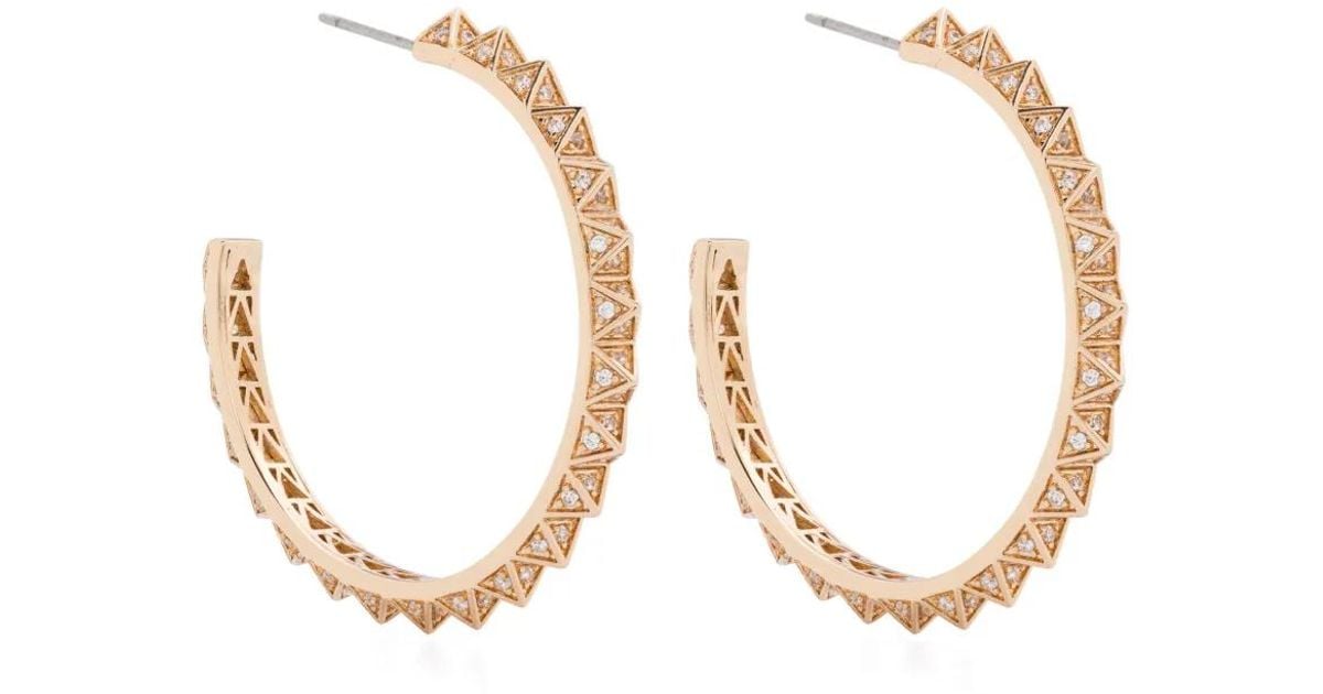 Pyremid Ring Eddie Borgo Pavé Pyramid Earrings in Metallic | Lyst