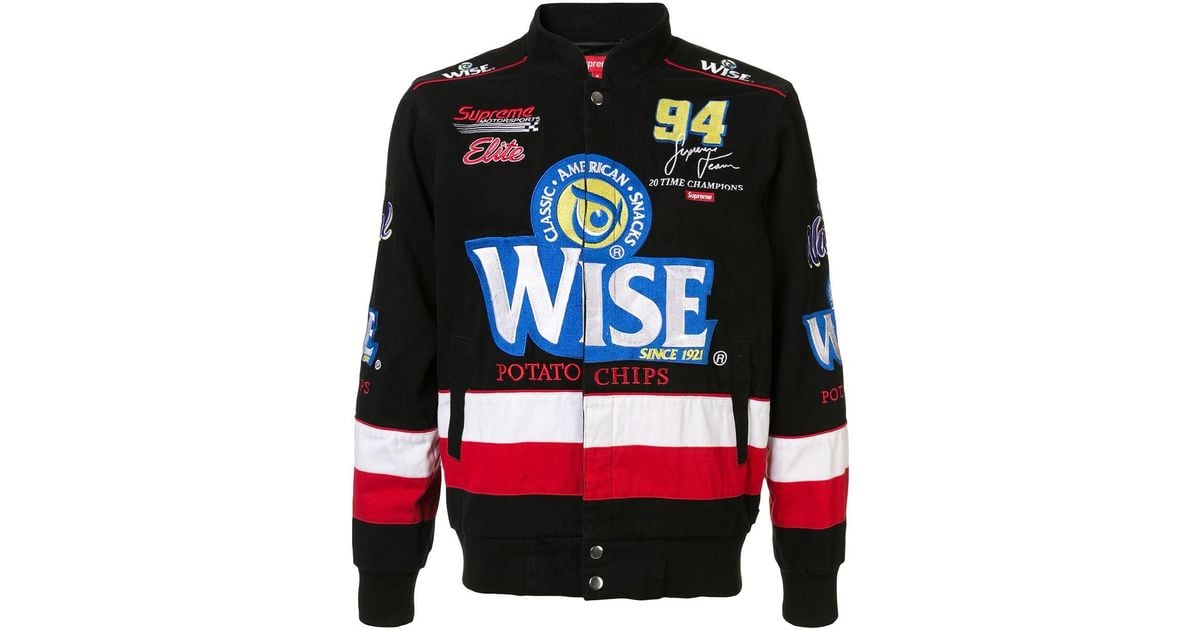 Supreme Wise Racing Jacket in Black for Men | Lyst