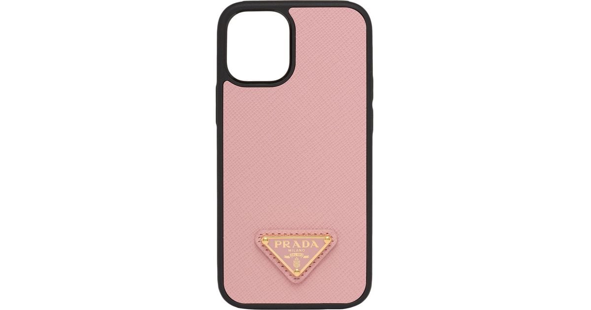 Prada Iphone 12 Mini Logo Case in Pink | Lyst