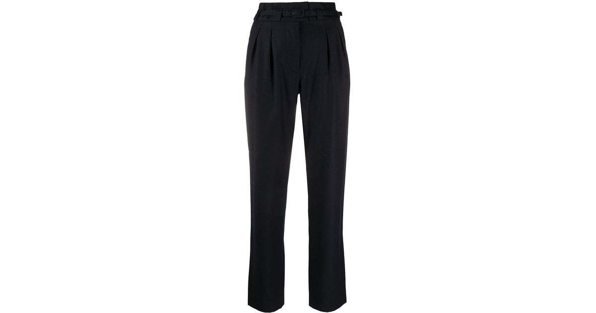A.P.C. High-waisted Tapered Trousers in Blue - Lyst