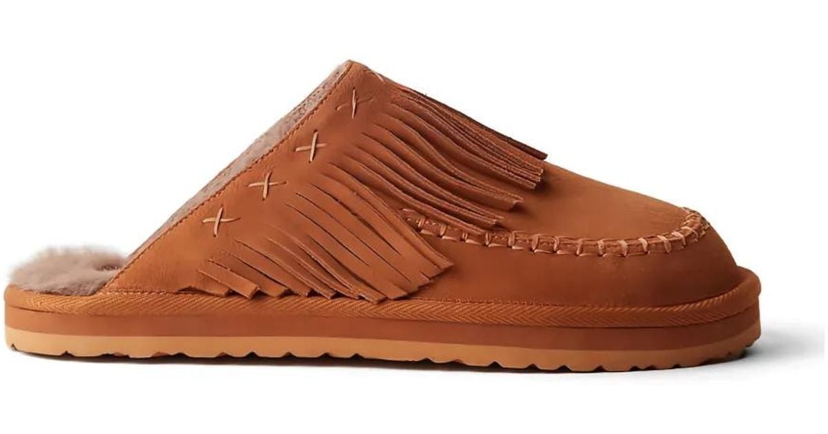 Free People Fringe Mules in Brown | Lyst