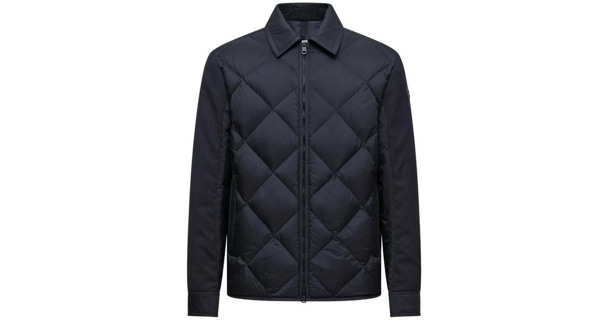 Blue MONCLER◇AIGUILLE/ダウンジャケット/O/ナイロン/BLK/無地/920 