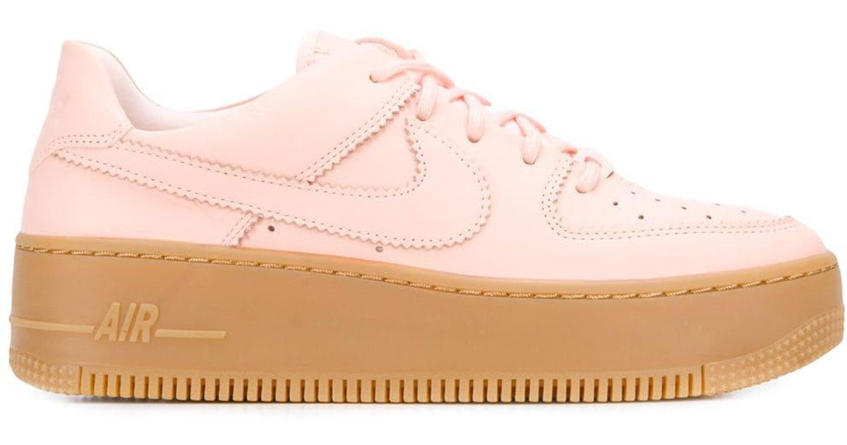 Nike Leather Air Force 1 Sage Low Lx Sneakers in Pink | Lyst
