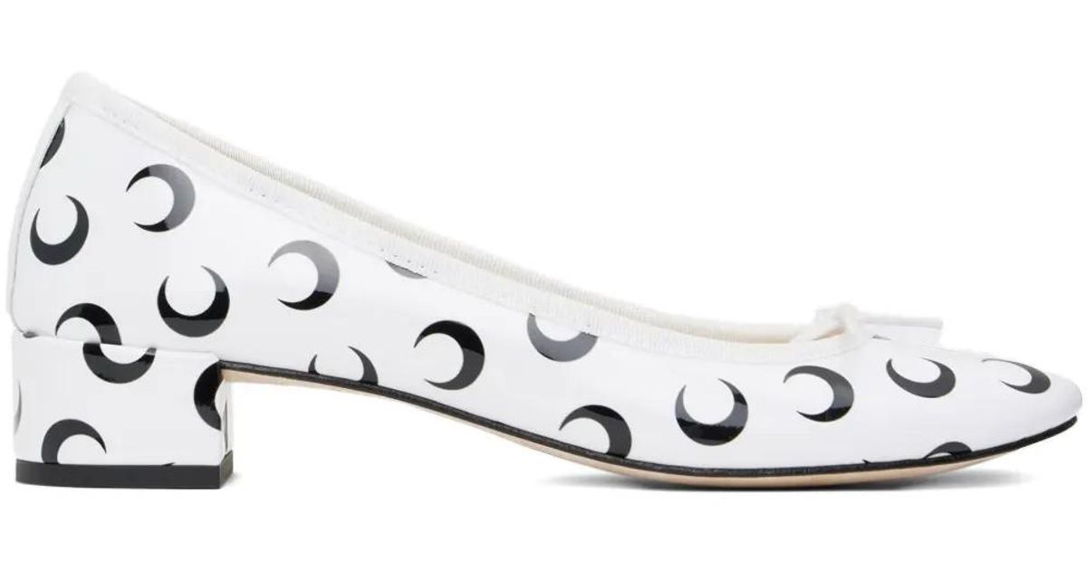 Repetto X Marine Serre 30Mm Camille Moon Pumps in White | Lyst UK