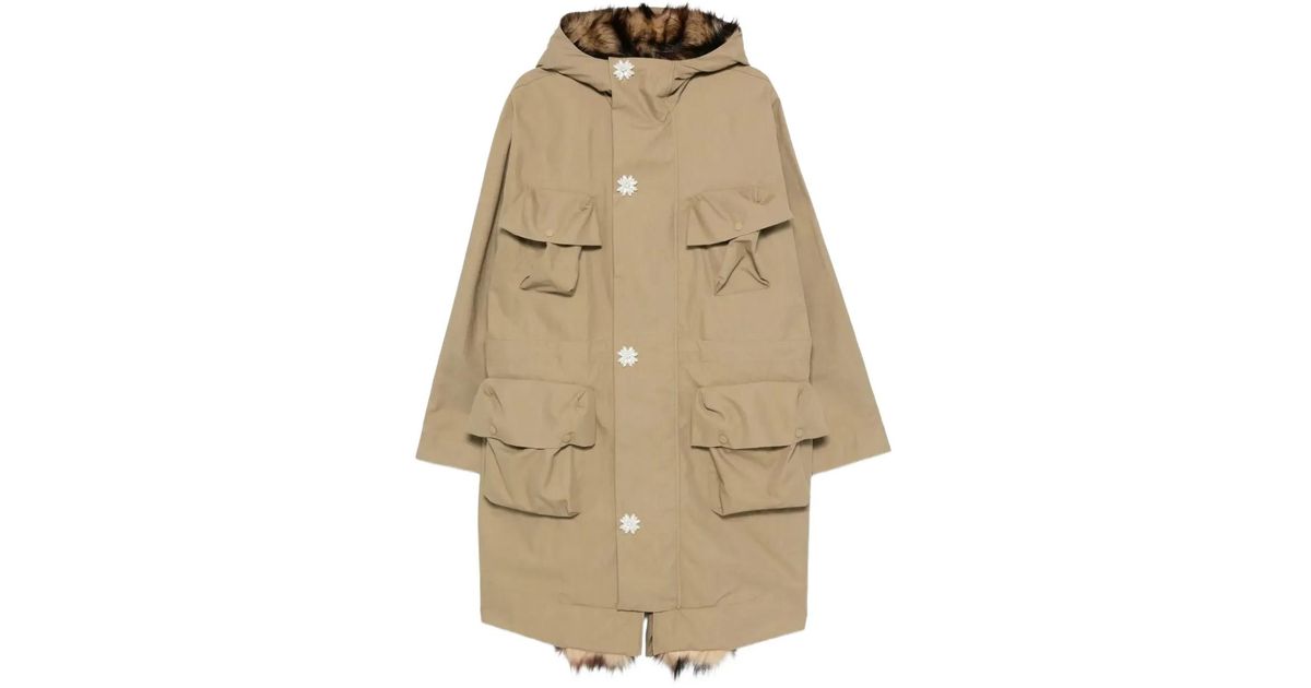 Parka Collection Simone Rocha Simone Rocha Fur Pocket Parka in Natural for Men | Lyst