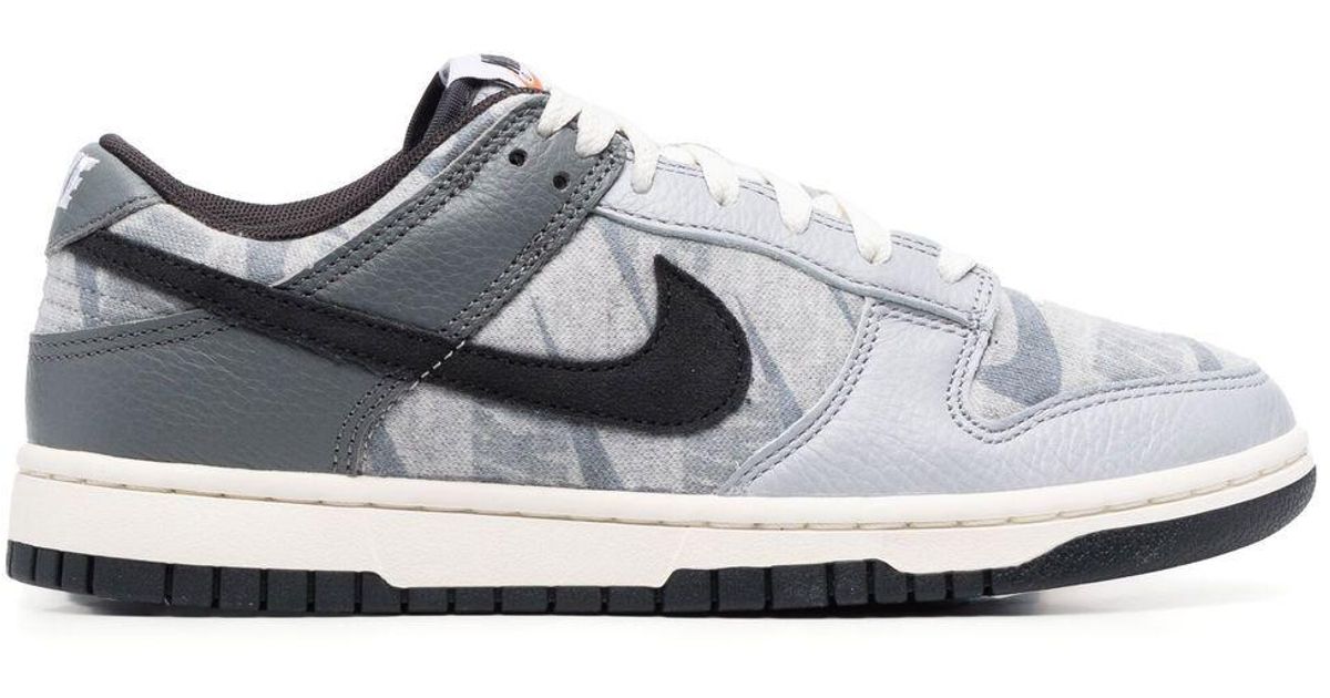 Nike Leather Dunk Low Copy Paste Lace-up Sneakers in Grey (Grey) for ...