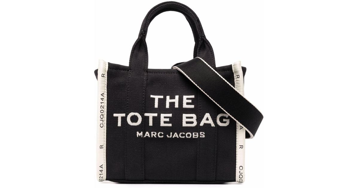 Marc Jacobs Cotton The Jacquard Mini Tote Bag in Black - Lyst
