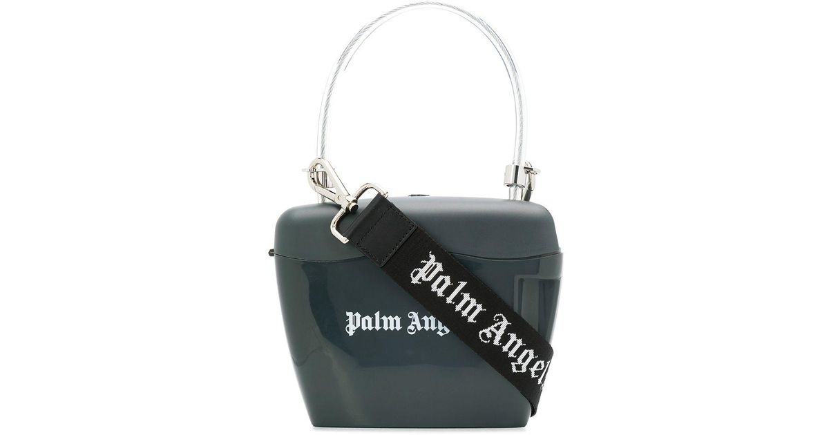 Palm Angels Padlock Shoulder Bag in Grey (Gray) - Lyst