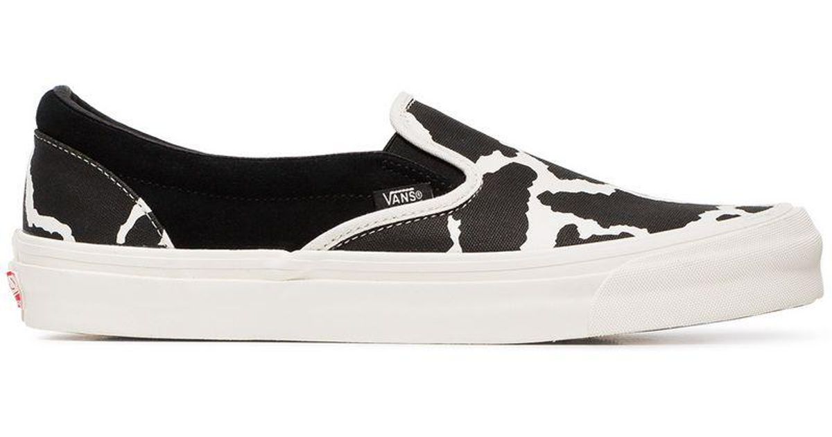 cow print slip on sneakers