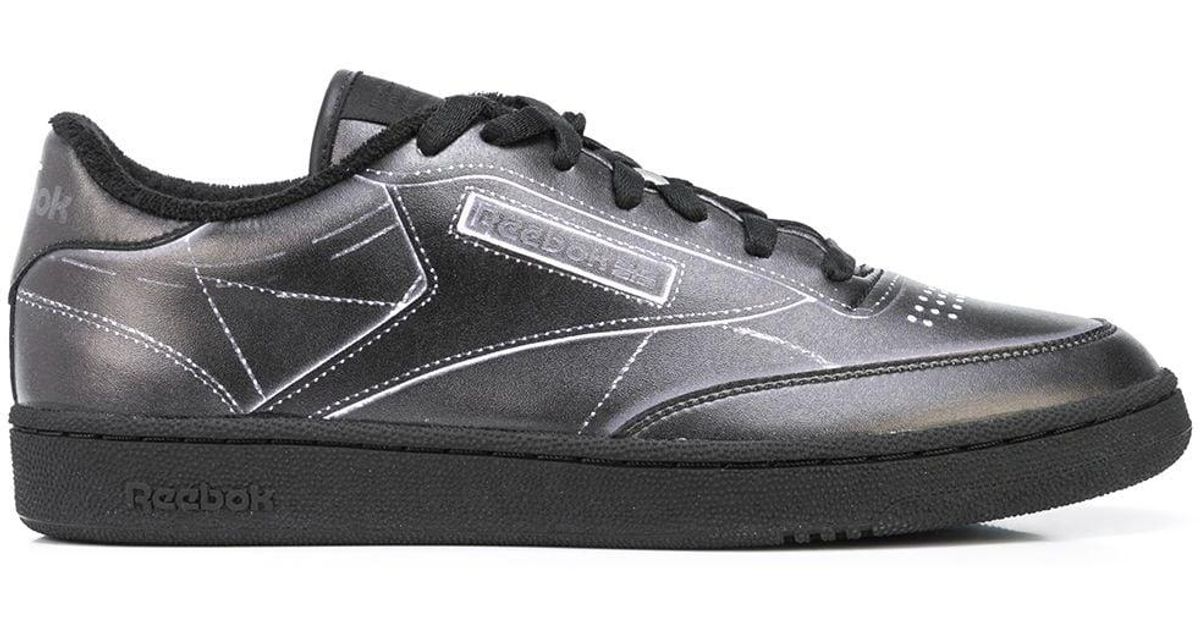 Reebok Leather X Maison Margiela Club C Low-top Sneakers in Black for Men - Lyst