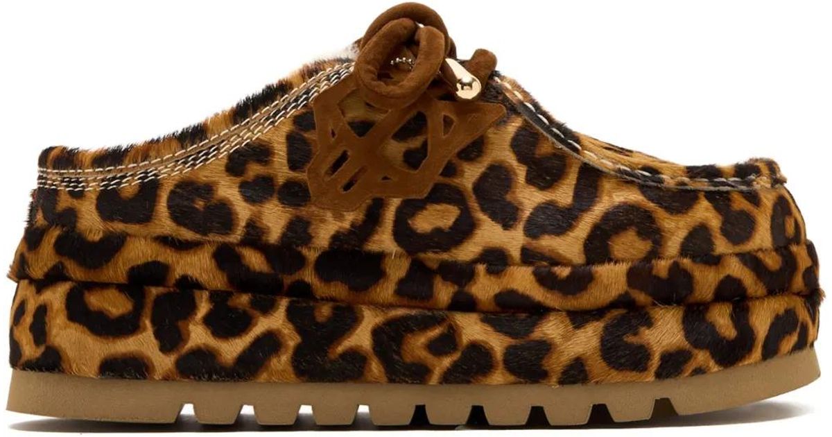 Naked Wolfe Leopard Print Suede Shearling Ankle Boots in Brown Lyst UK