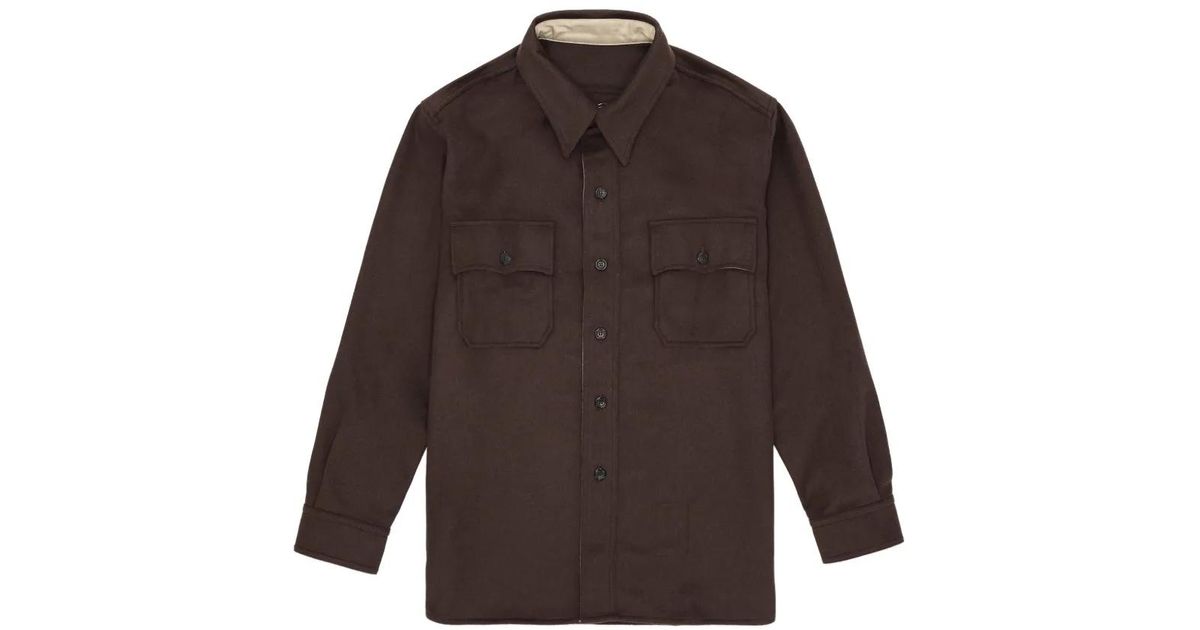 Fortela Cpo2.0 Chest-Pockets Shirt in Brown for Men | Lyst