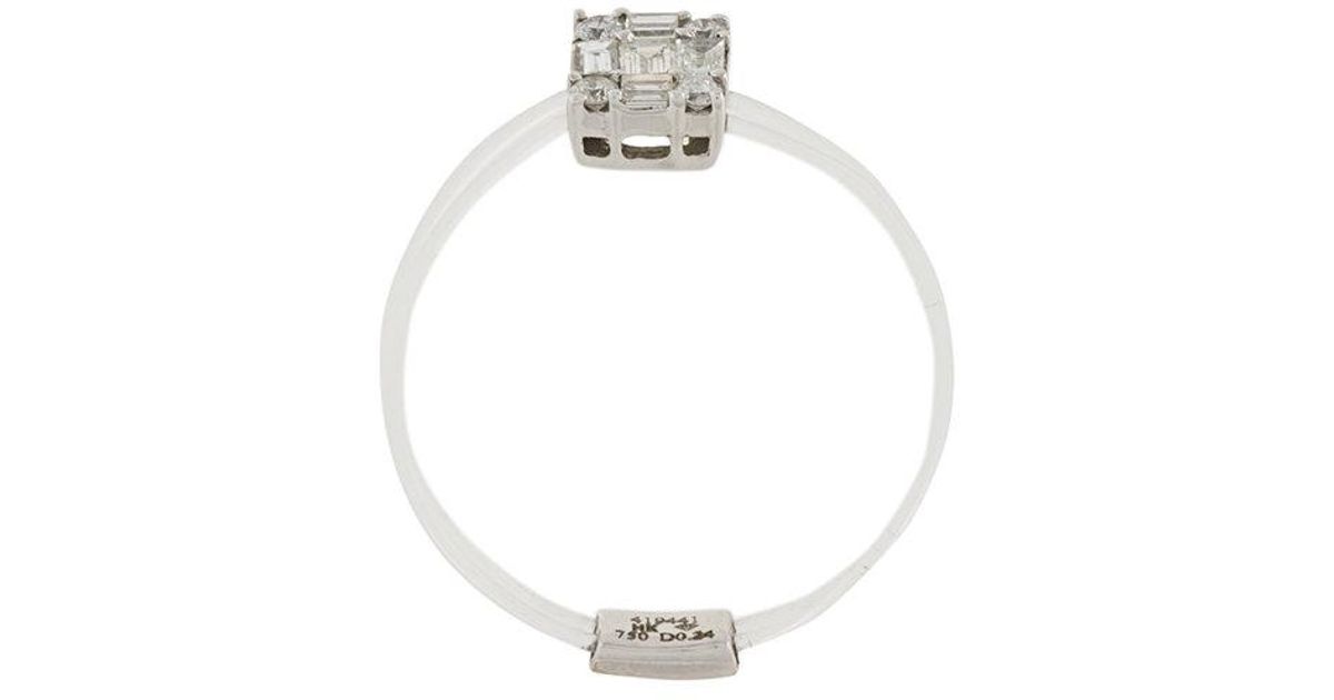 Sarah Noor Clear Band Ring in Metallic | Lyst