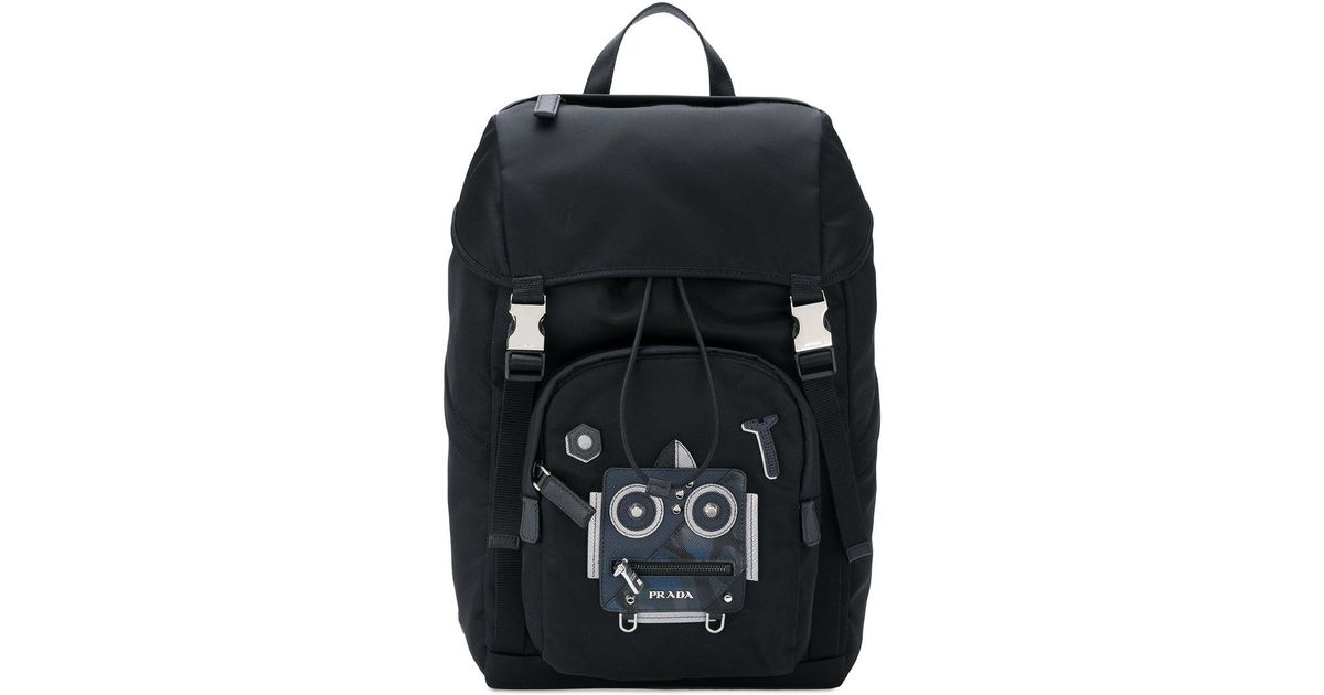 Prada Robot Backpack in Black for Men | Lyst