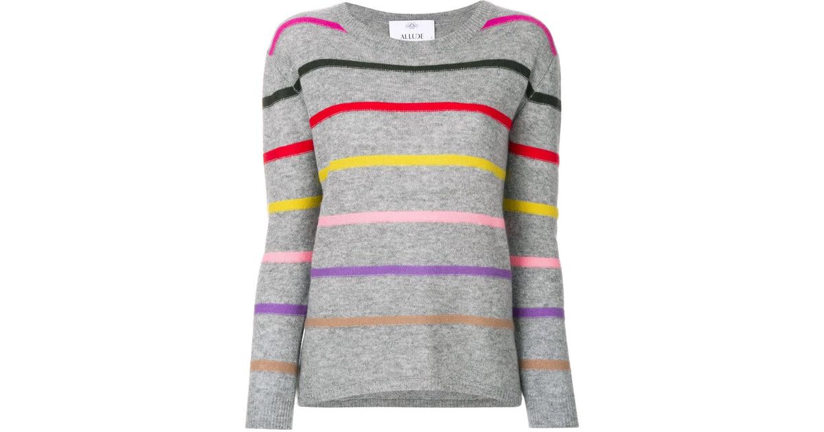 grey striped jumper