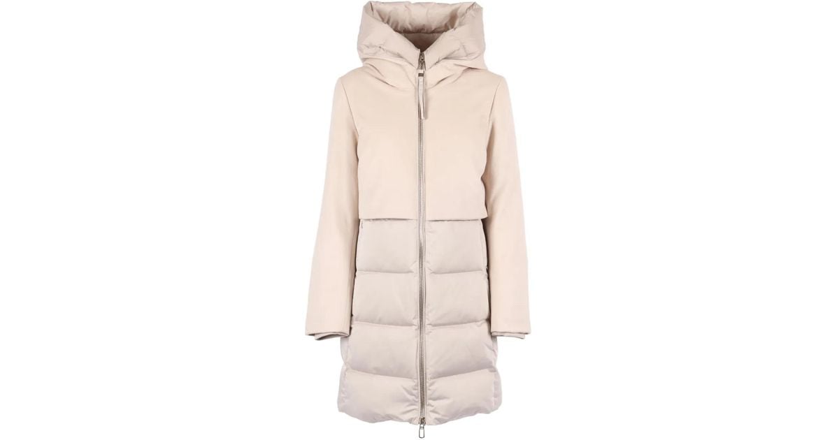 DUNO Mantel mit Kapuze in Natur Lyst DE