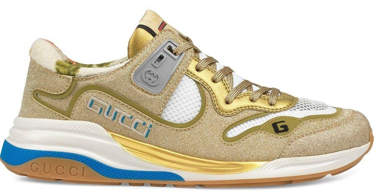 Gucci Leer Ultrapace Sneakers in het Metallic - Lyst