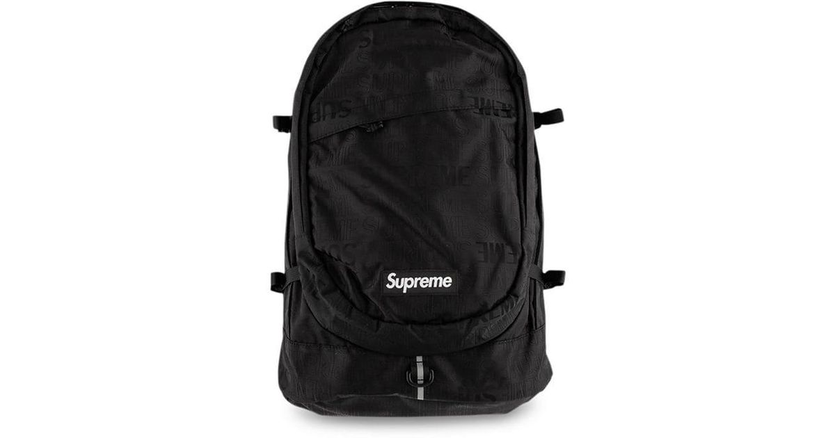 Supreme Ss19 Logo Backpack in Black for Men - Lyst