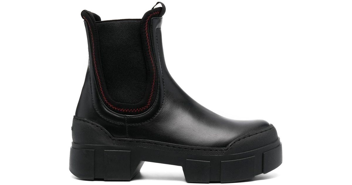 Vic Matié Leather Ankle Boots in Black | Lyst
