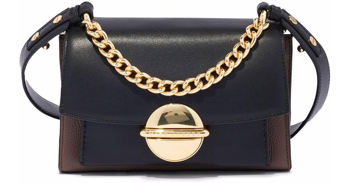 Marc Jacobs Leather The Tuck Lock Crossbody Bag in Black - Lyst