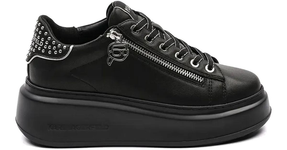 Karl Lagerfeld Zip Kapri Sneakers in Black | Lyst UK