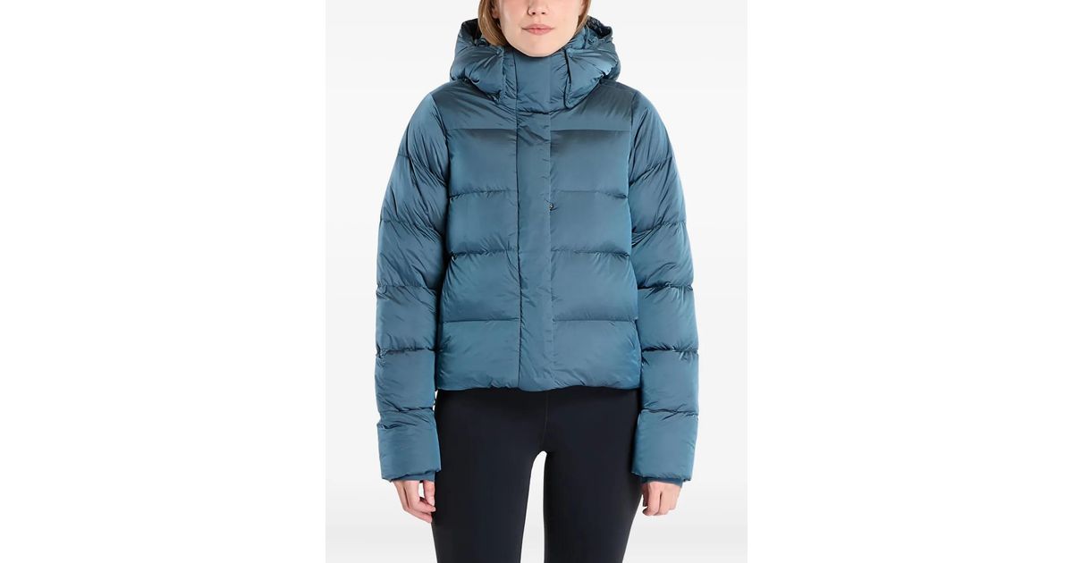 Columbia Amaze Puff Hooded Puffer Jacket in Blue | Lyst
